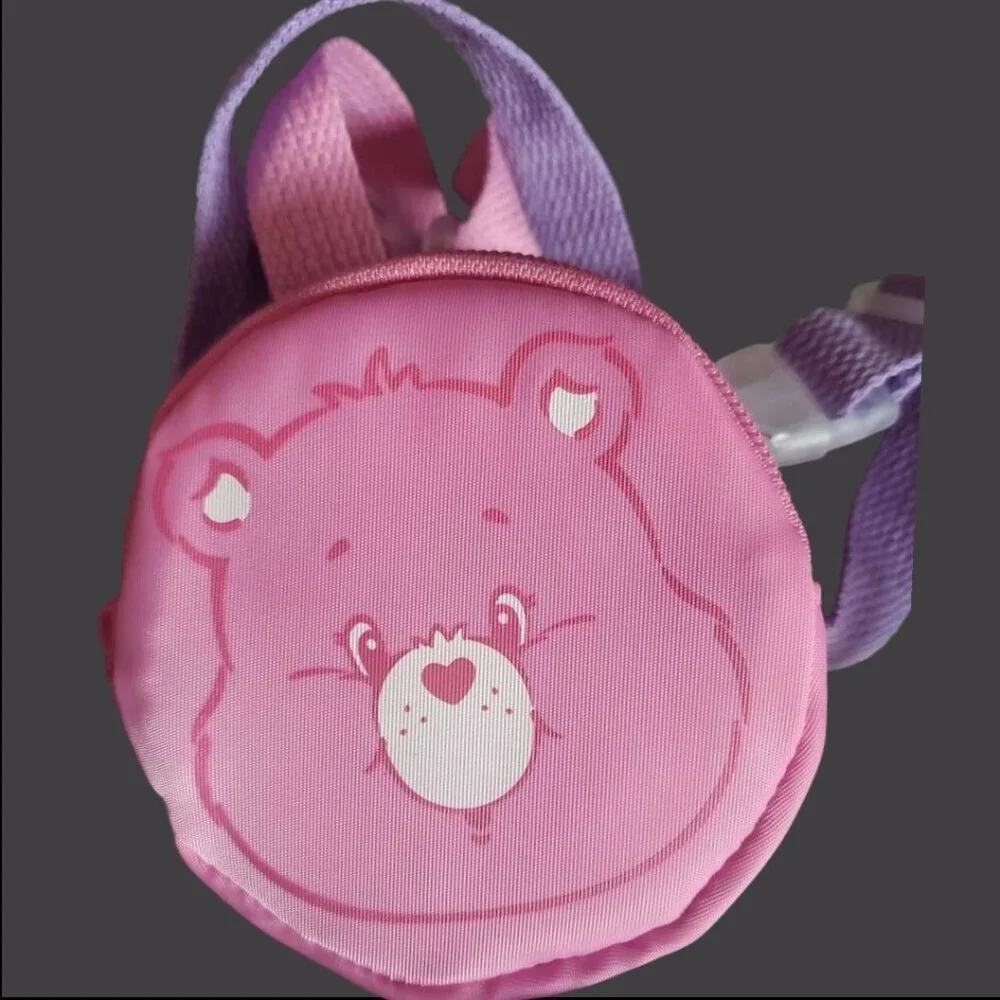 Care Bears Cartoon Bear Pet Chest Harness Printed Leash Set pink/blue One Size